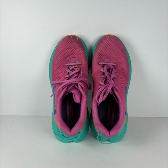 Hoka one one Rincon 3 pink athletic rave running shoes womens 8B - Picture 6 of 9
